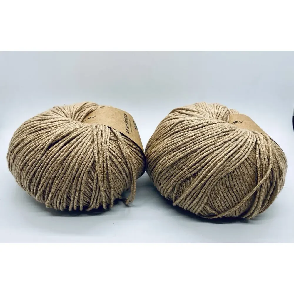 We Are Knitters The Cotton Sand 2 Skeins 3.5 oz 232 Yards NEW